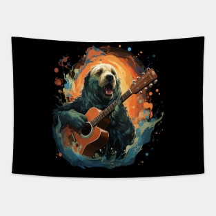 Harp Seal Playing Guitar Tapestry