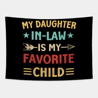 My Daughter In Law Is My Favorite Child Funny Family Tapestry