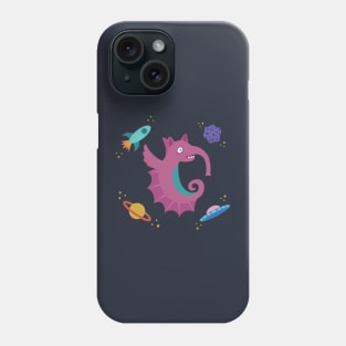 Flying Pink Seahorse Elephant Space Creature Phone Case