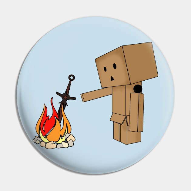 Danbo Bonfire Lit Pin by zoddie