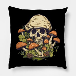 Psychedelic Shroom Skull Pillow