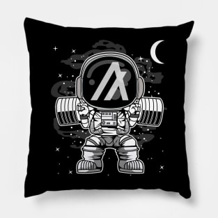 Astronaut Lifting Algorand ALGO Coin To The Moon Crypto Token Cryptocurrency Blockchain Wallet Birthday Gift For Men Women Kids Pillow