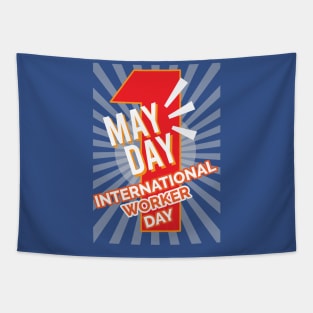 MAY DAY, International Worker Day Tapestry