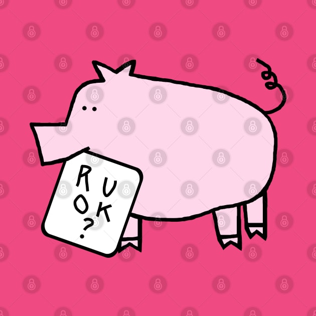 Cute Care Pig Wants to Know Are You Ok by ellenhenryart