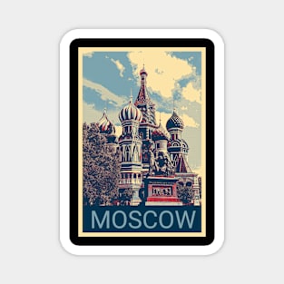 Moscow in Shepard Fairey style 2 Magnet