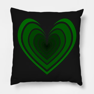 Rosy Heart (Green) Pillow