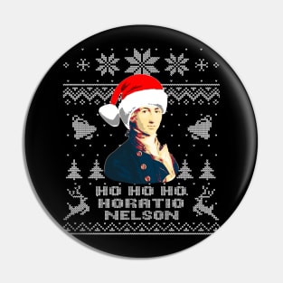 Horatio Nelson Ho Ho Ho Funny Christmas Pin