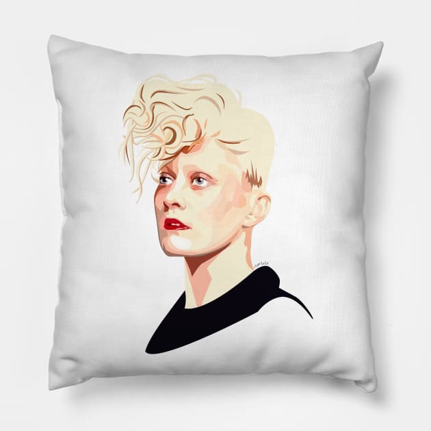 Modern Girl Pillow by So Red The Poppy