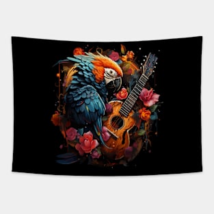 Parrot Playing Guitar Tapestry