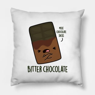 Bitter Chocolate Cute Candy Pun Pillow