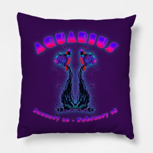 Aquarius 4b Purple Pillow