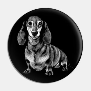 Dachshunds Poodle Style, Trendsetting Tail-Wagging T-shirt Pin