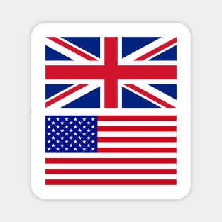 America and Uk Flag Magnet