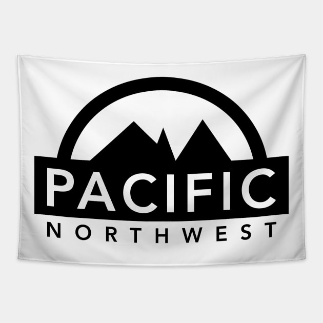 Pacific Northwest Mountains Tapestry by RainShineDesign