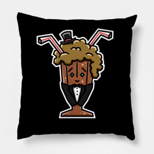 Cute Root Beer Float with Chocolate Milkshake Vibes in a Tuxedo - Root Beer Pillow