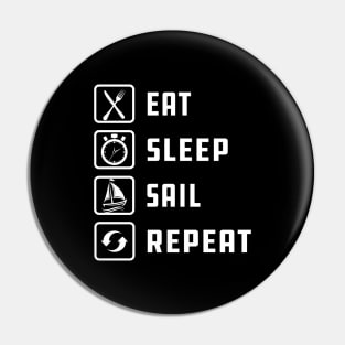 Sailor - Eat Sleep sail Repeat Pin