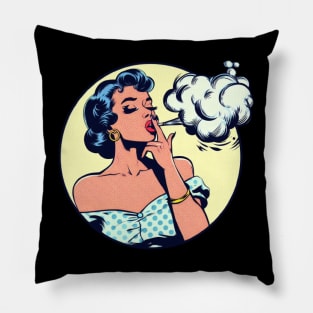 smoke woman Pillow