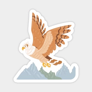 Hawk Hand Drawn Illustration Magnet