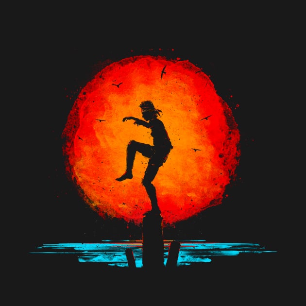 Karate Kid Minimal Tribute Painting by barrettbiggers