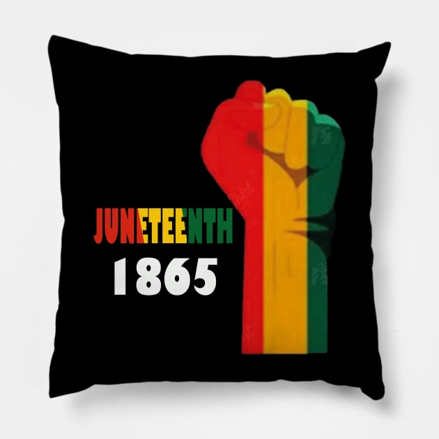 1865 Juneteenth It's Independence Day Pillow by Majesty design