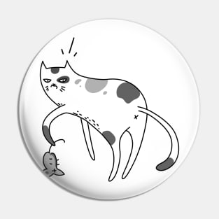 Funny cat and mouse Pin