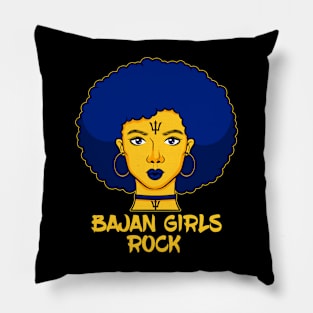 Bajan Girls Rock afro attitude Barbados gift idea present Pillow