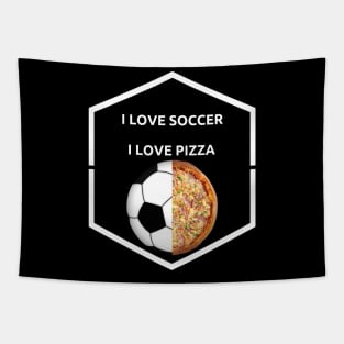 pizza lover & soccer lover Tapestry