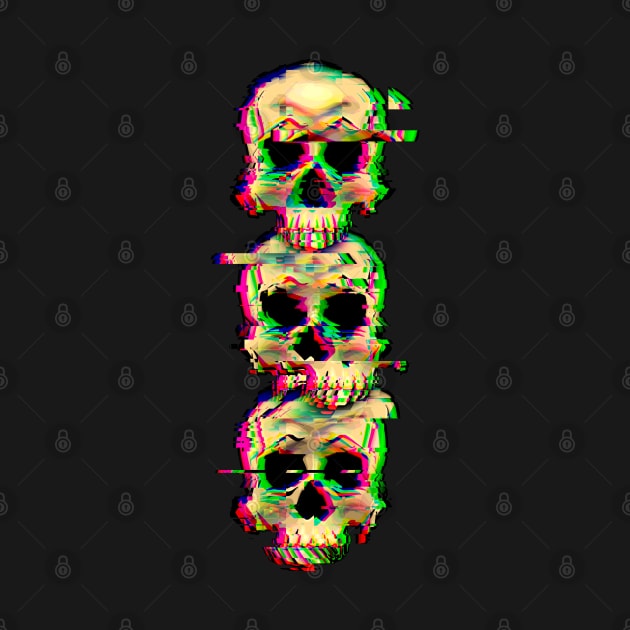 Glitch skull by Tlou_arts