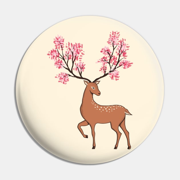 Nature Deer Pin by coffeeman