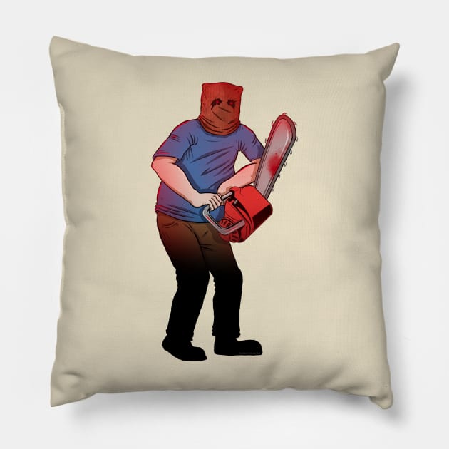 Chainsaw Murderer Pillow by Justanos