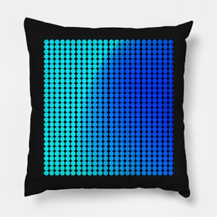 Dots color design aquamarine, green, blue Pillow