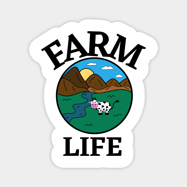 FARM Life Cow Lover - Funny Cow Quotes Magnet by SartorisArt1