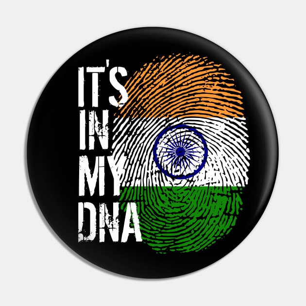 India Flag Fingerprint My Story DNA Indian Pin by Your Culture & Merch