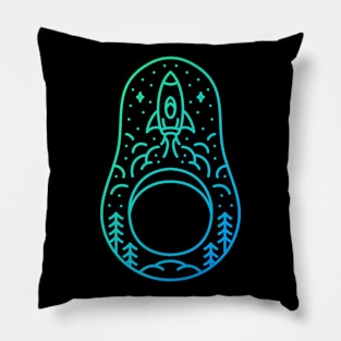 Space Avocado Pillow