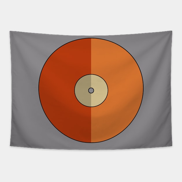 Vinyl Record - Deep Orange Tapestry by amber62442