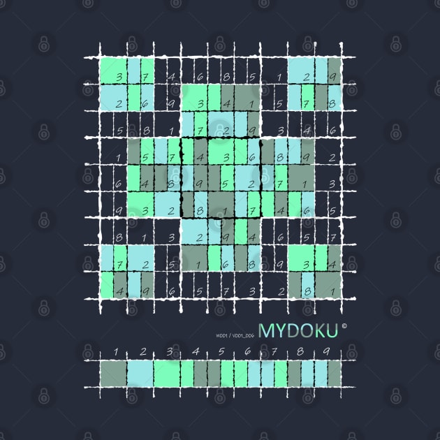 Mydoku_W001_V001_006_F&B: Sudoku, Sudoku coloring, logic, logic puzzle, holiday puzzle, fun, away from screen by Mydoku