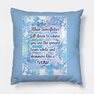 Snow Flake Poem Pillow