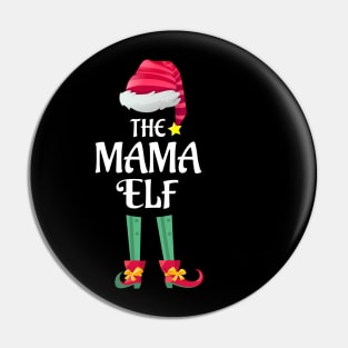 The Mama Christmas Elf Matching Pajama Family Party Gift Pin