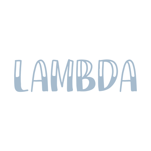 Light Blue Lambda Letter by Rosemogo