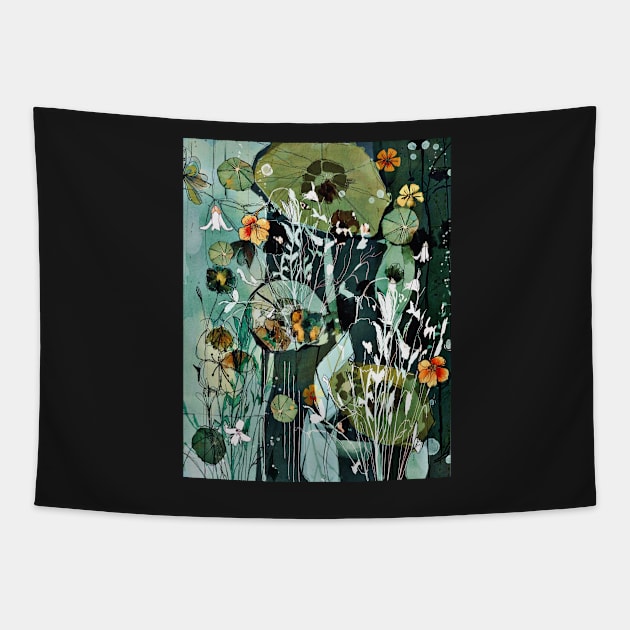 Abstract nasturtium. Tapestry by atep