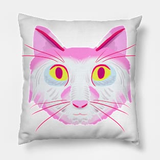 Cat Head Design Version 1 (pink) Pillow