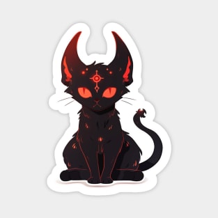 Cute Demon Cat Magnet