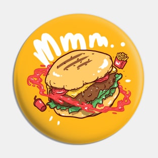 Mmm Burger Pin