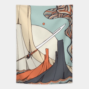 As the rocket ship travels Tapestry