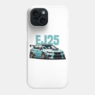 Subaru WRX STI Car Art - Impreza EJ25 Widebody Modified JDM Car Phone Case