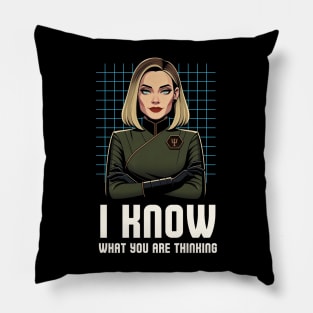 I Know What You Are Thinking - Funny Sci-Fi Pillow