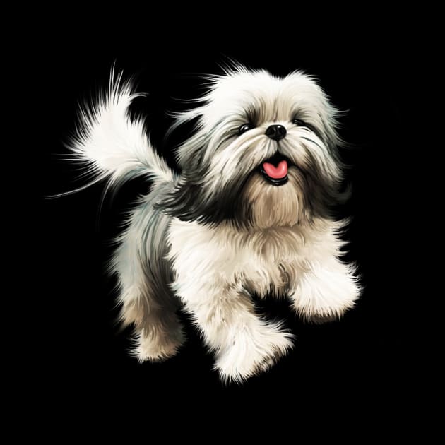 Happy Shih Tzu Dog by dukito