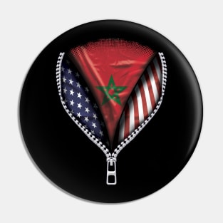 Moroccan Flag  Morocco Flag Australian Flag Ripped Open - Gift for Moroccan From Morocco Pin