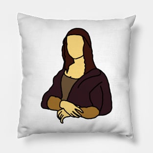 Mona Lisa Illustration Pillow