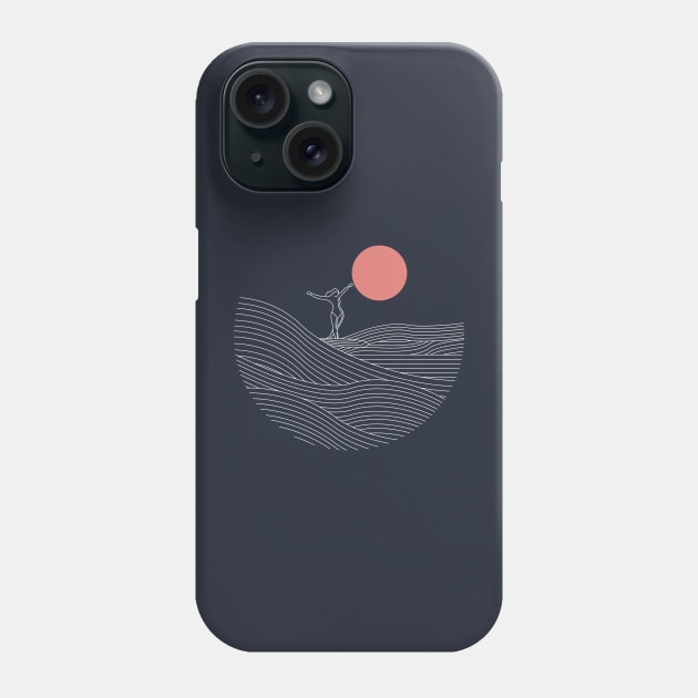 Line Surfer, Hanging Ten Phone Case by JDP Designs